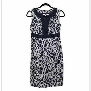 Boden Printed Notch Neck Dress Size 2P